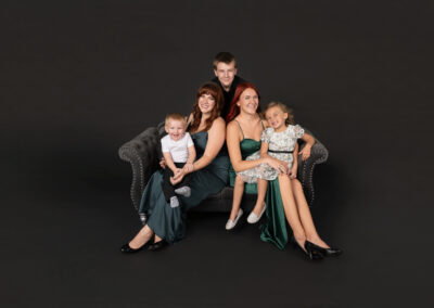 Formal family session that shows the joy and connections between everyone